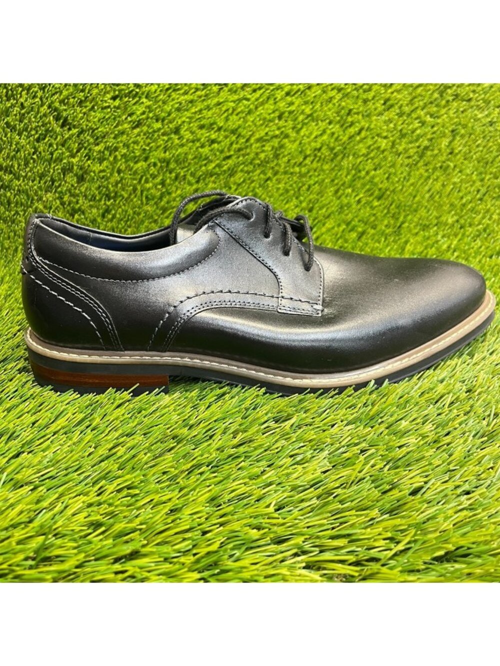 Nunn Bush Westfield Mens Size‎ 9 Black Classic Plain Toe Oxford Dress Shoes